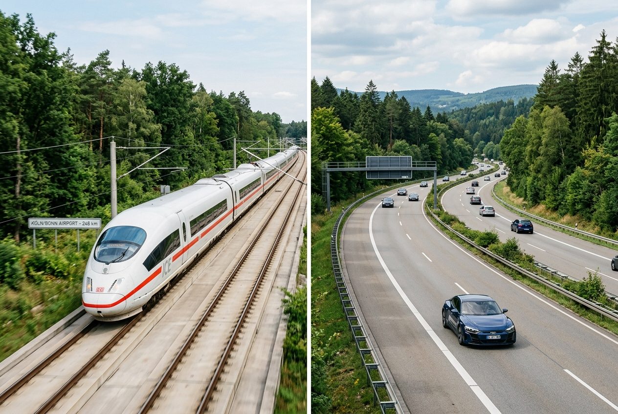Anreise mit Bahn oder Auto – ein Vergleich