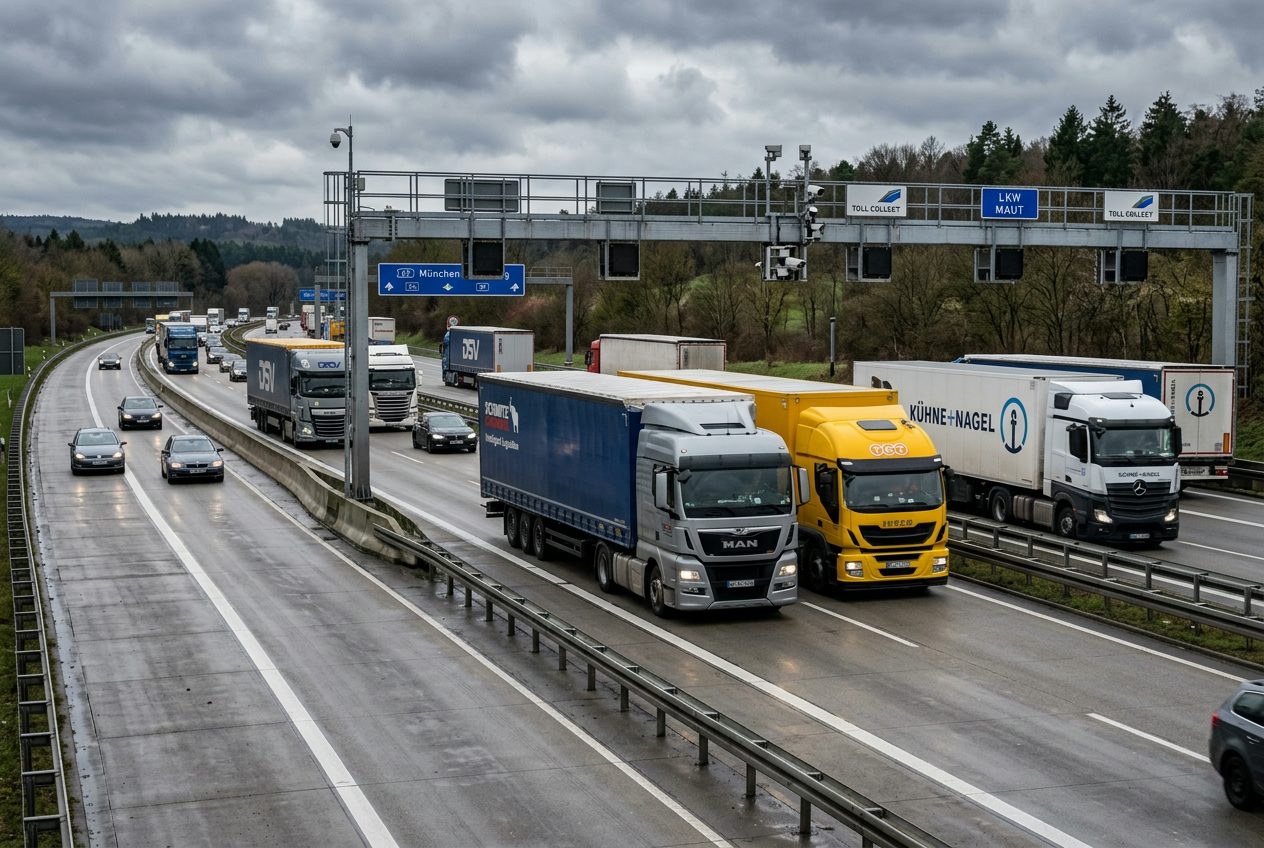 Lkw-Maut auf deutschen Autobahnen erklärt