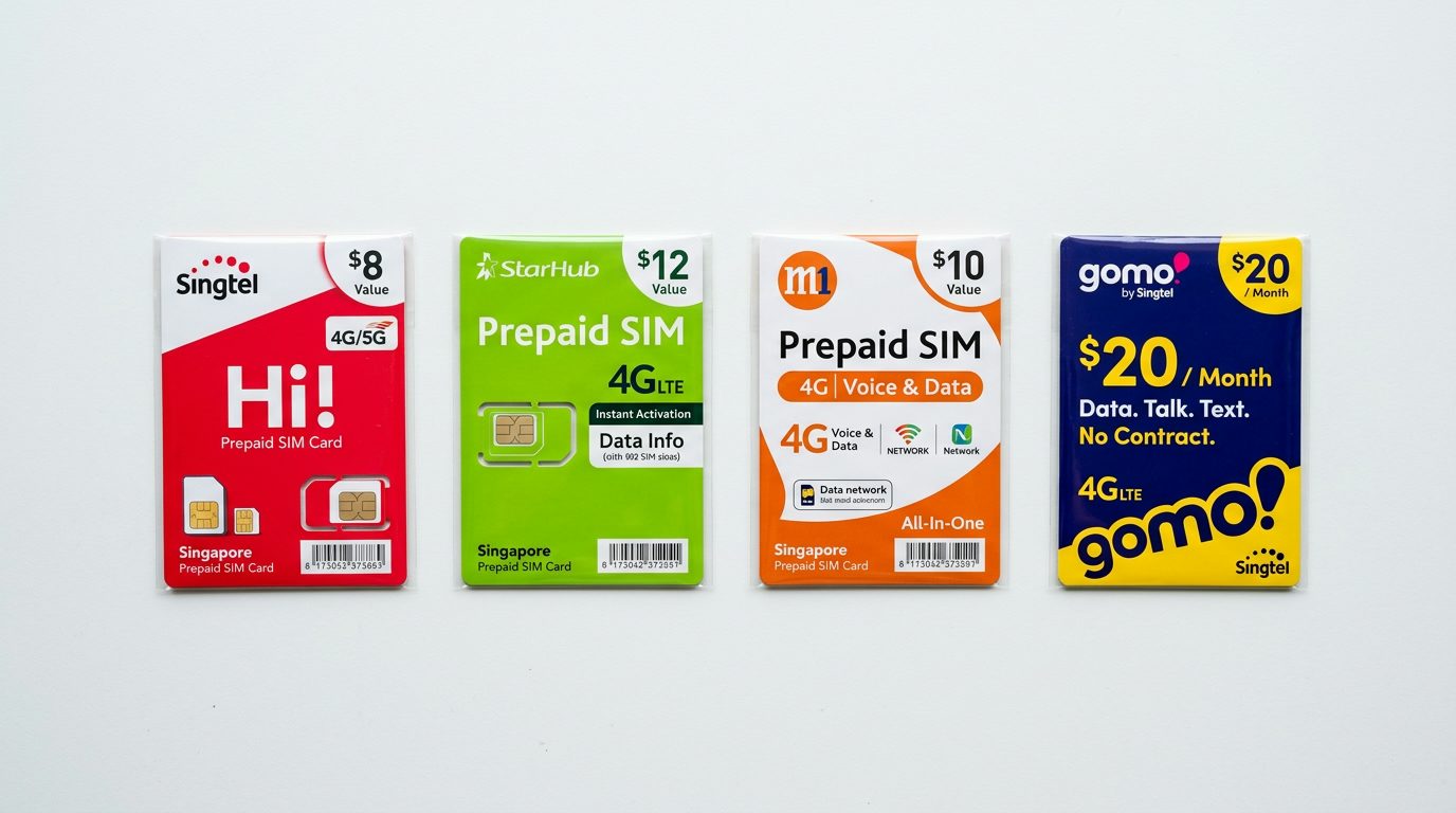 Singapore Prepaid Plans Compared: Singtel vs StarHub vs M1 vs TPG