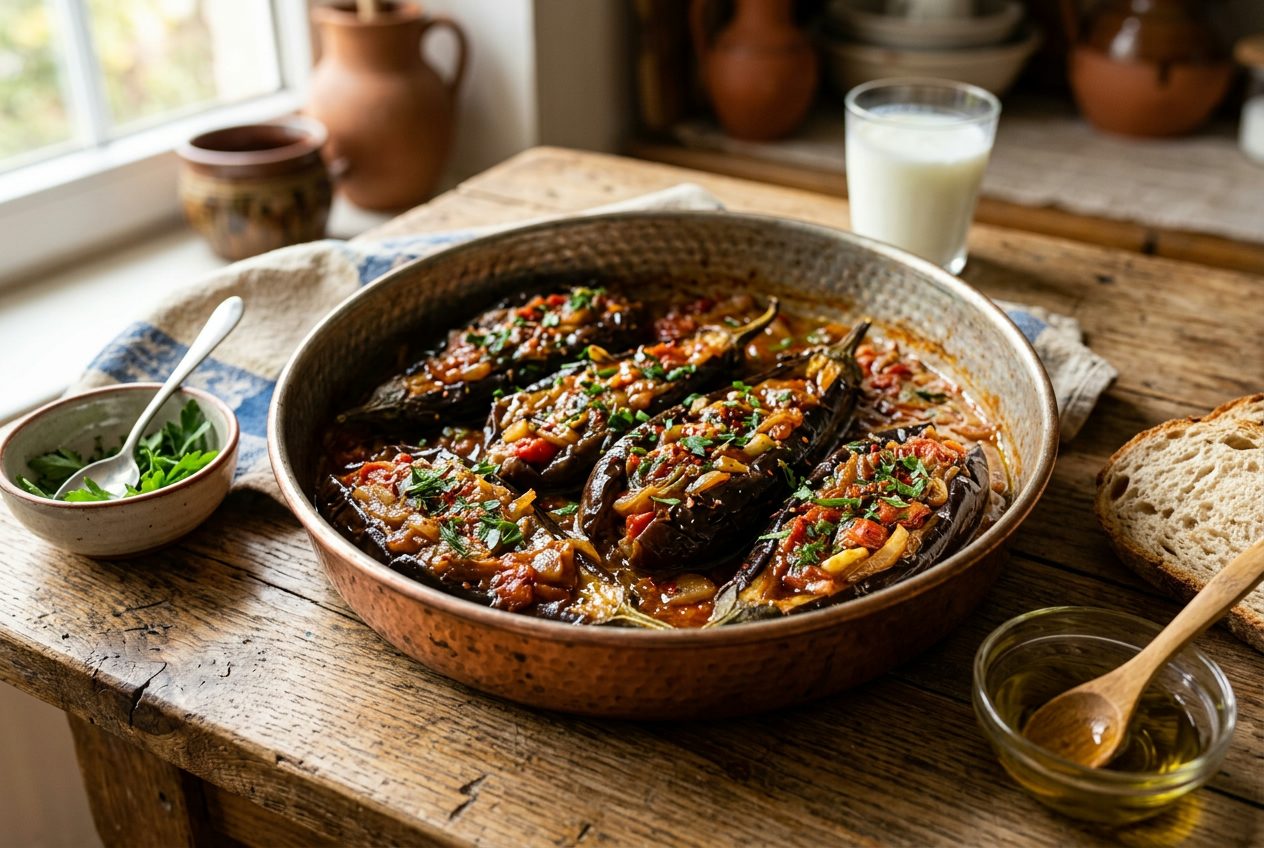 İmam Bayıldı — Stuffed Eggplant