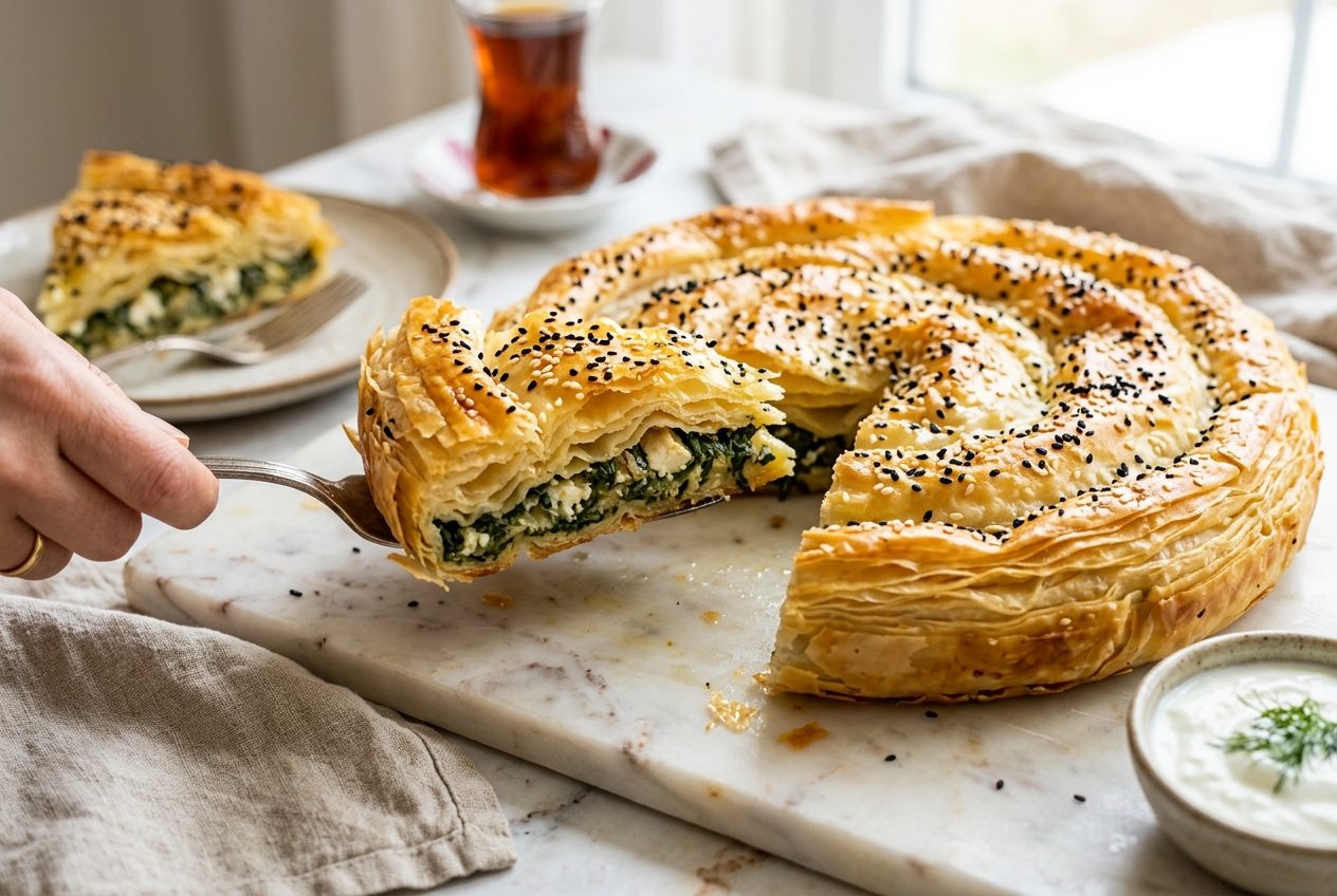 Börek with Spinach and White Cheese