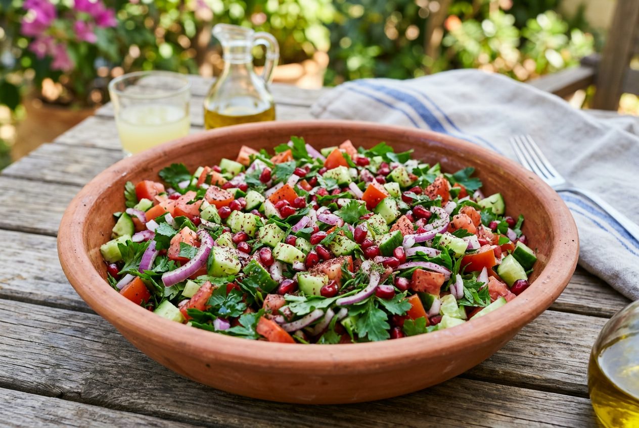 Shepherd's Salad with Sumac & Pomegranate