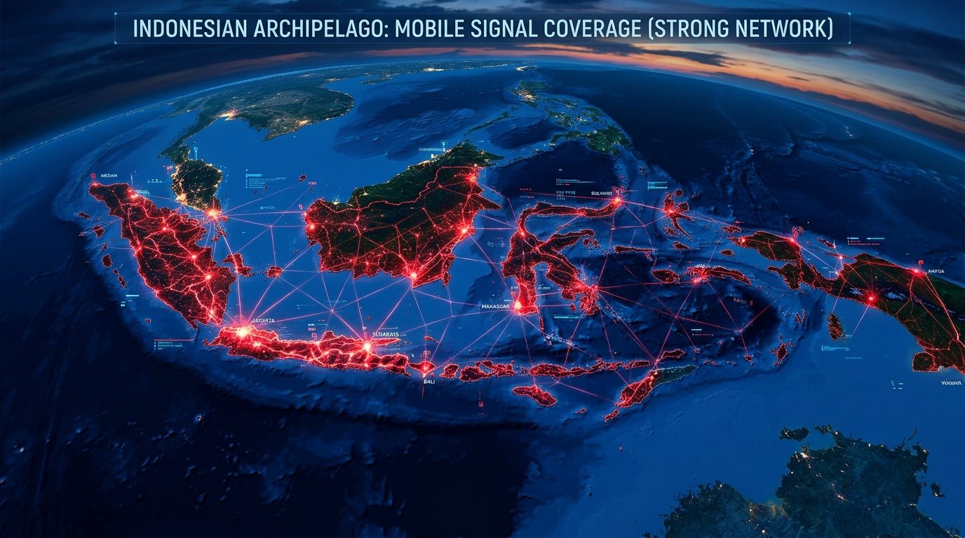 Telkomsel network coverage in Indonesia