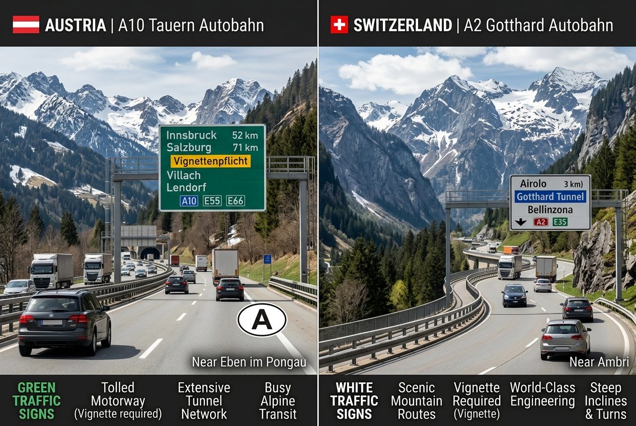 Maut-Vergleich: Österreich vs. Schweiz – Was kostet die Durchfahrt wirklich?