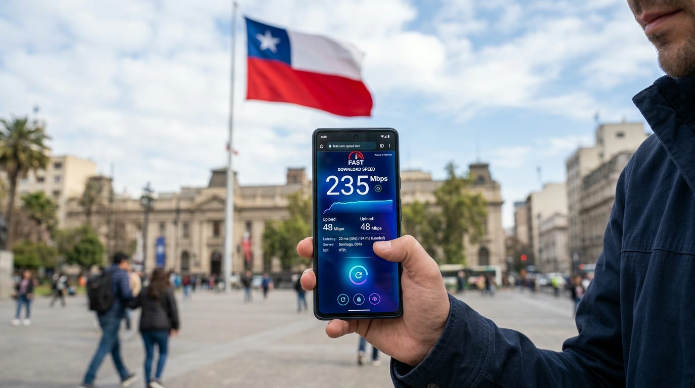 Comparativa de velocidades de datos en Chile 2026