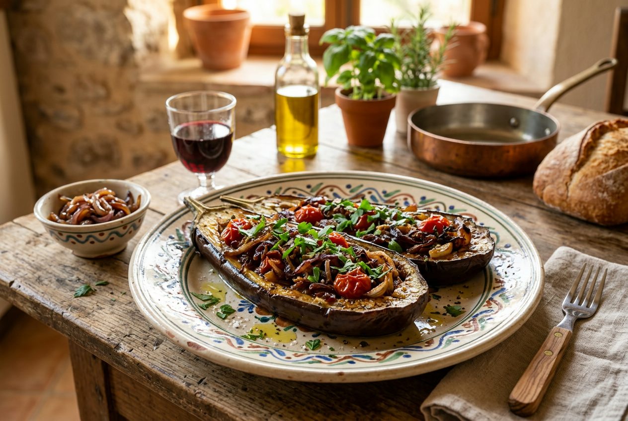 İmam Bayıldı — Stuffed Aubergine in Olive Oil
