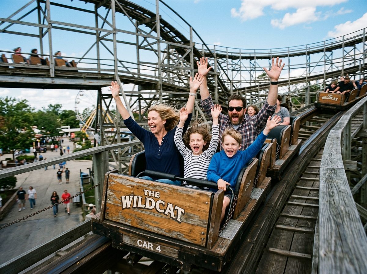Family roller coaster ride