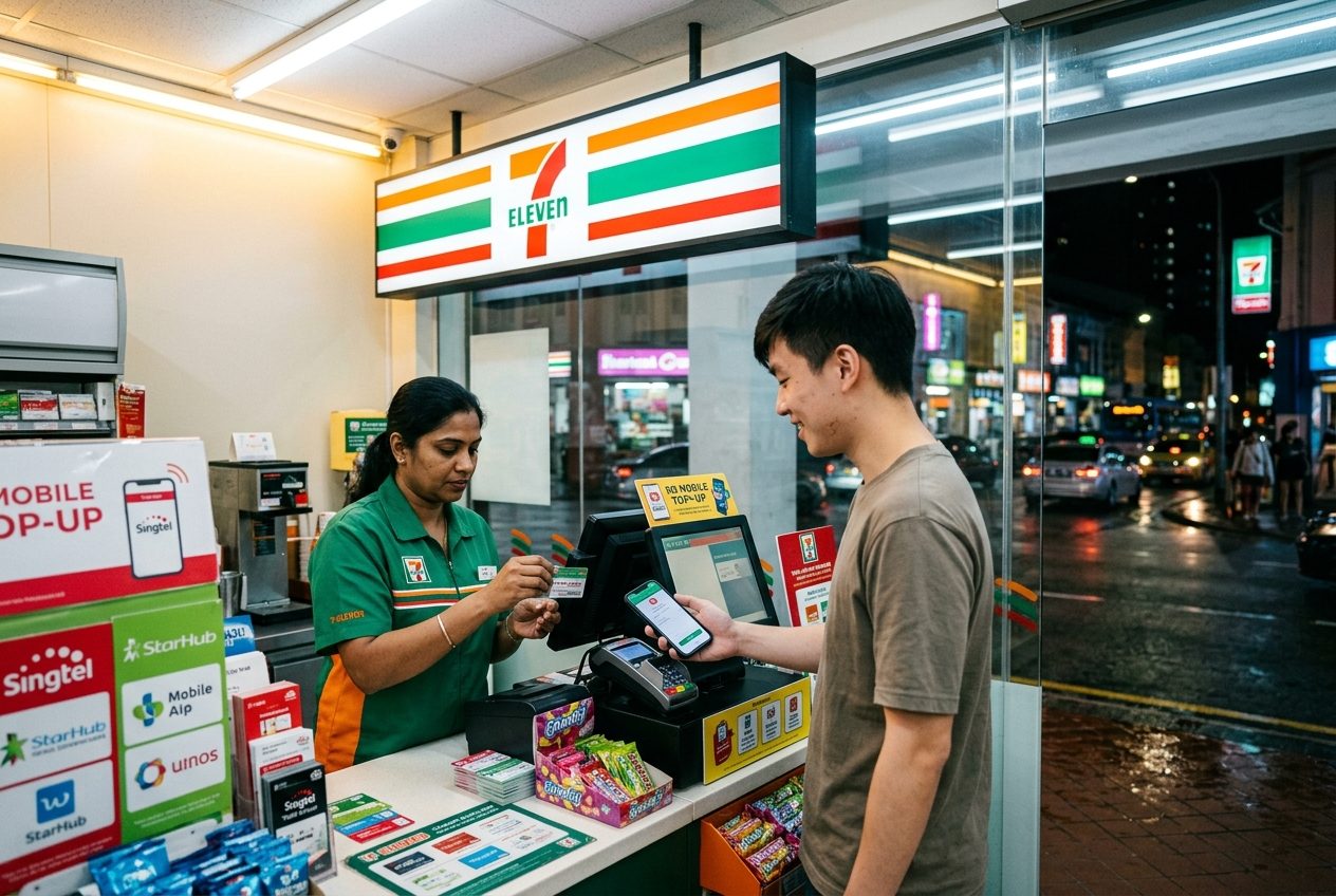 How to Top Up Your Singapore Prepaid SIM at 7-Eleven