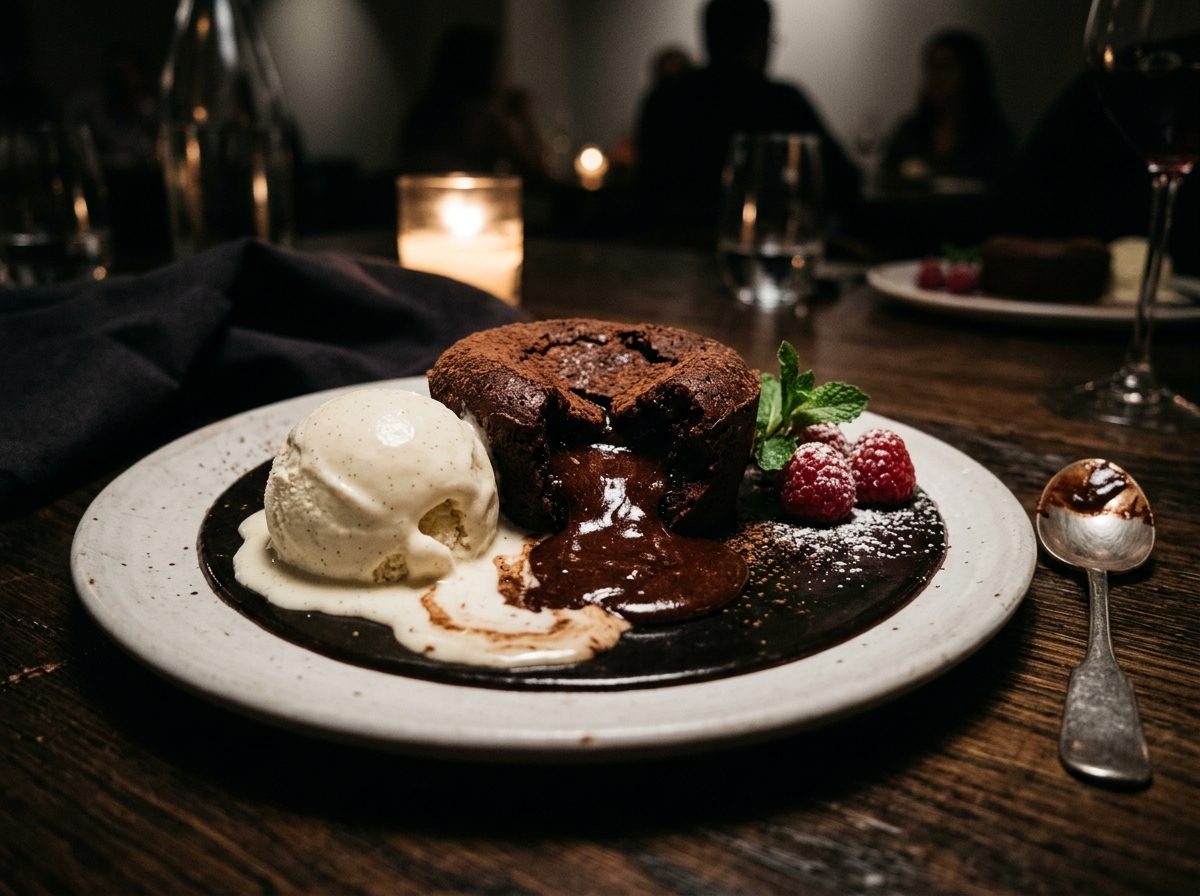 Molten Dark Chocolate Lava Cakes