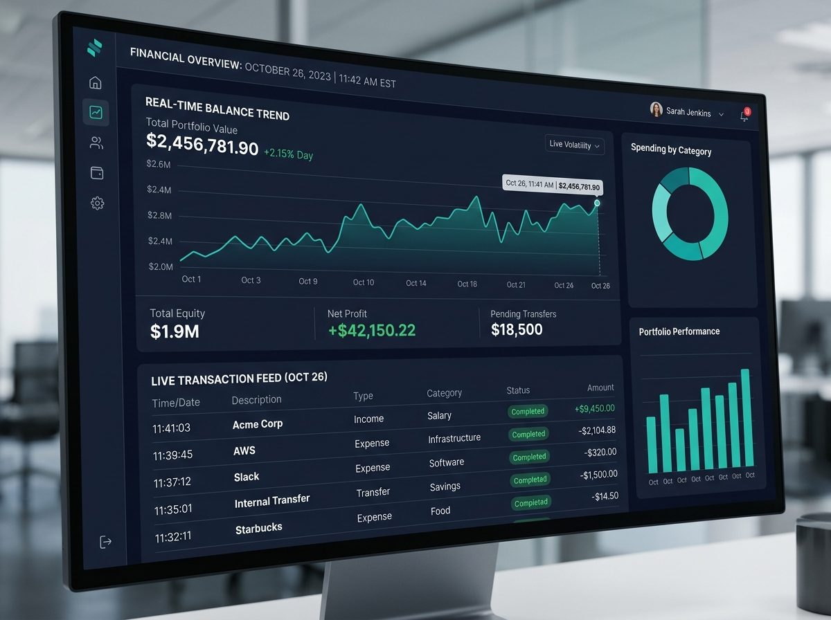 Real-Time Ledger dashboard