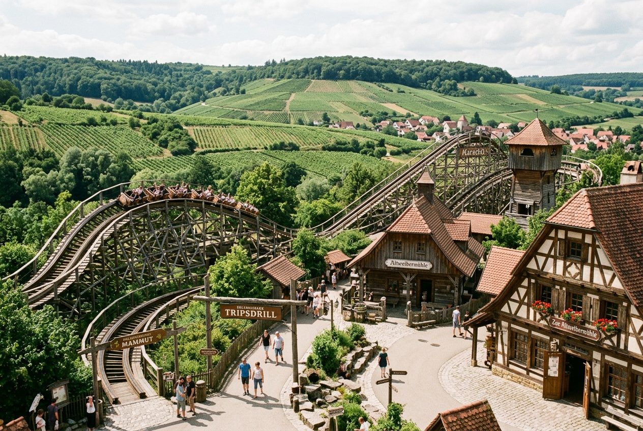 Erlebnispark Tripsdrill: Schwäbischer Charme trifft Nervenkitzel