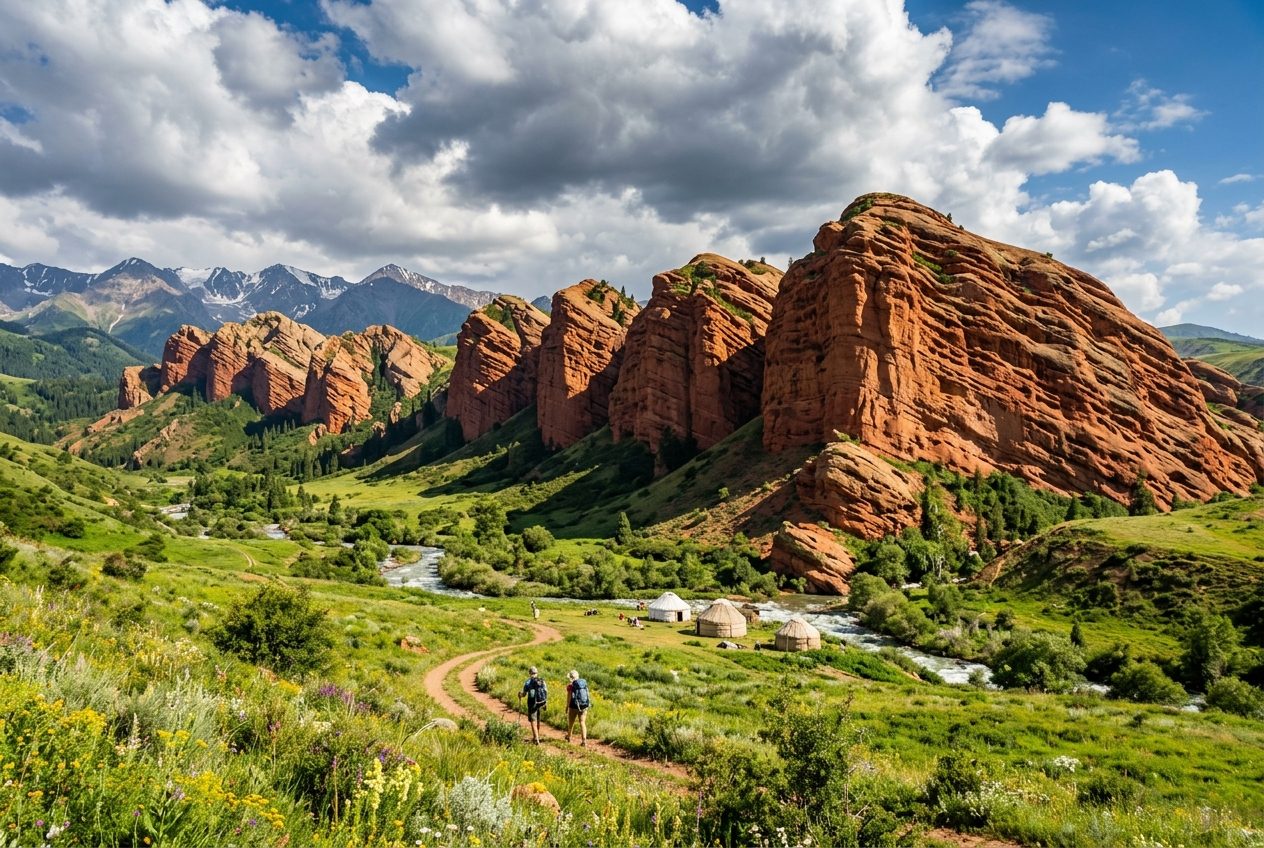 Jeti-Oguz Valleys: The Red Rock Country of Issyk-Kul