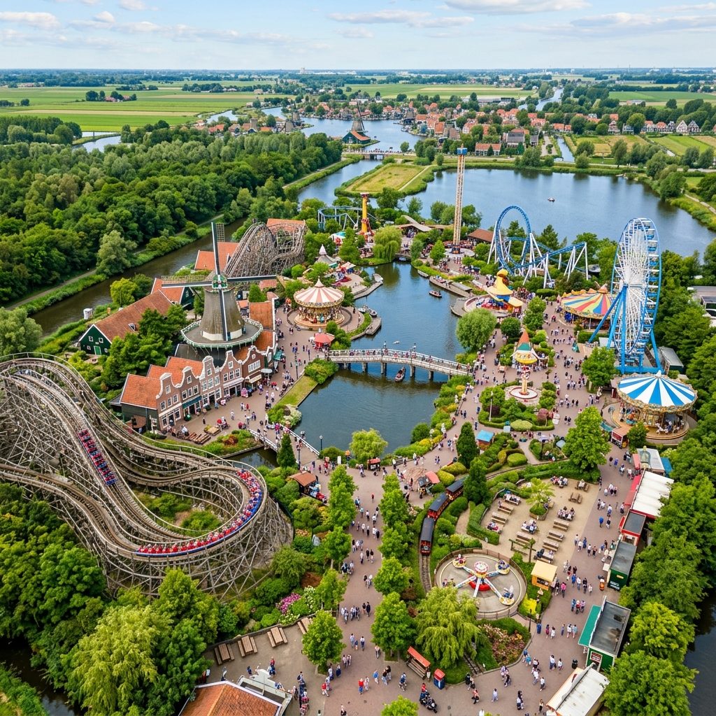 Overzicht attractiepark