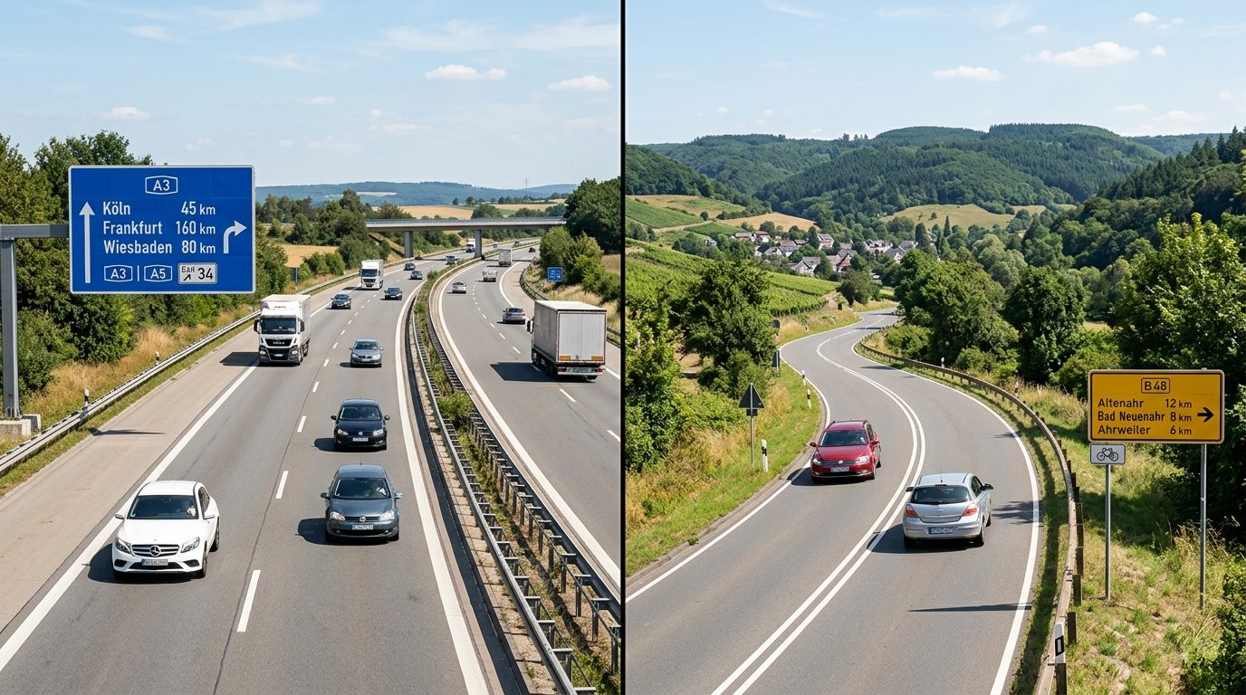 Unterschied Autobahn und Bundesstraße bei der Maut