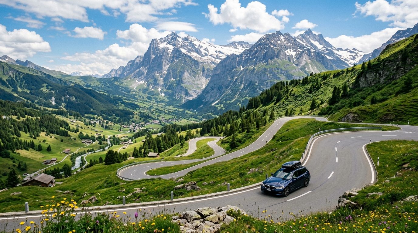 Transitrouten durch die Alpen