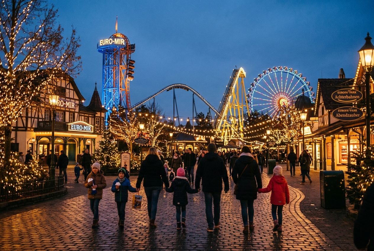 Europa-Park am Abend