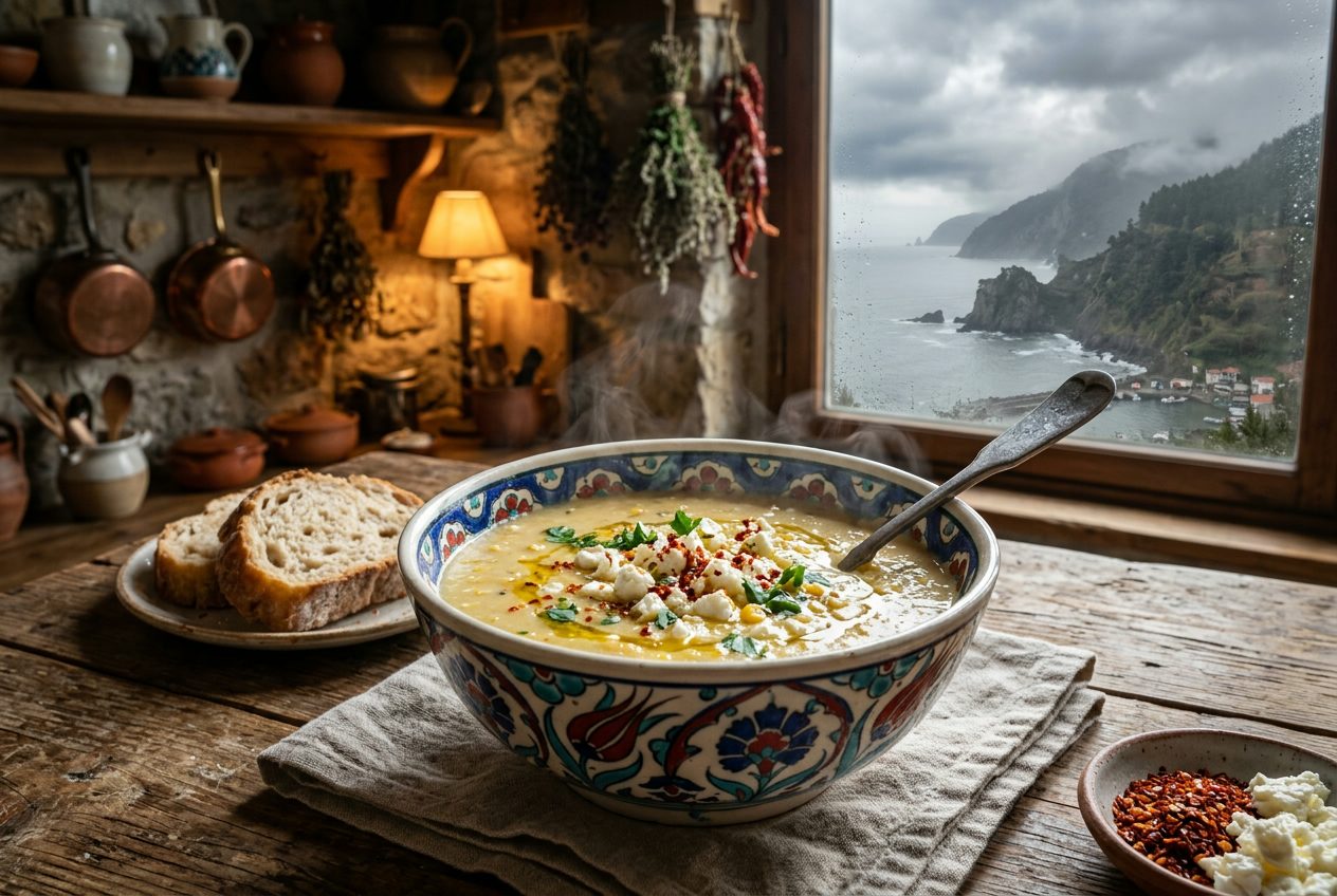 Mısır Çorbası — Smoky Black Sea Corn Soup